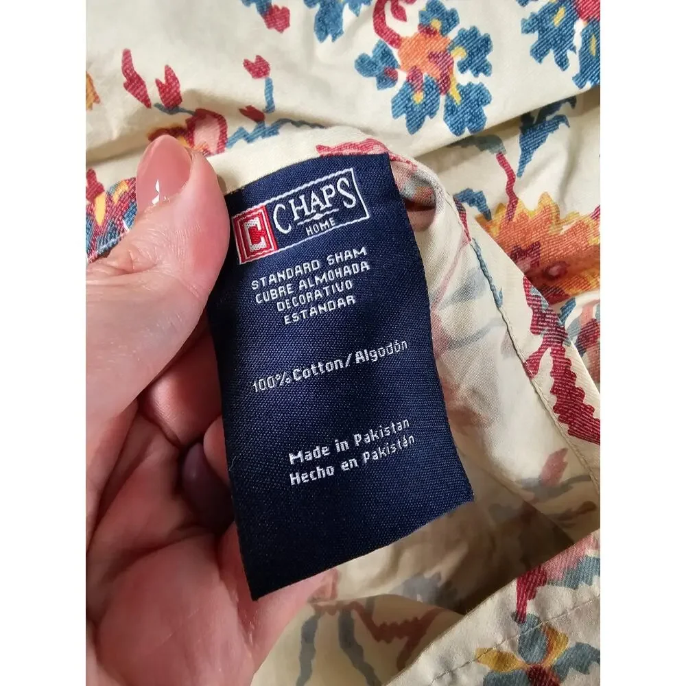 Set of 2 Chaps Ralph Lauren Morocco Standard Size Pillow Shams Floral